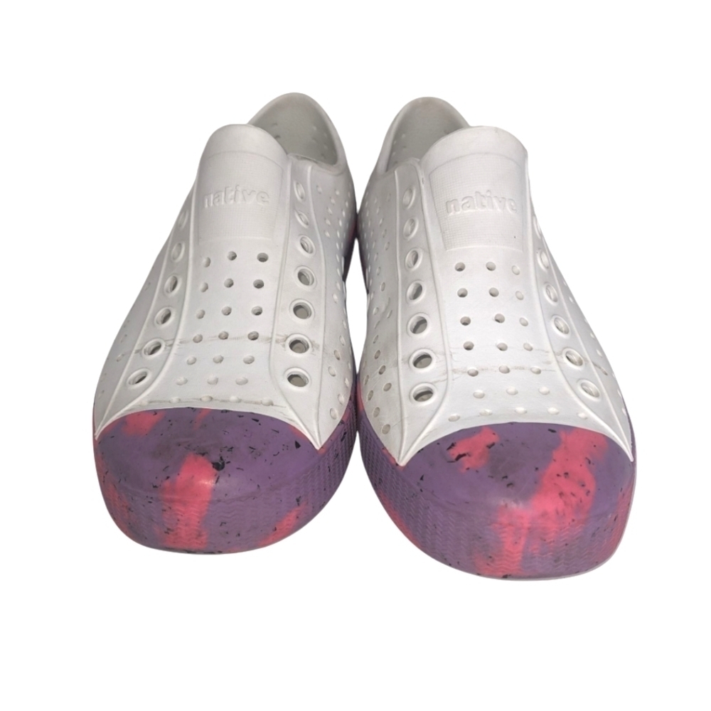 Native White and Purple Slip-On Sneakers Camping Fishing Women's Size 7